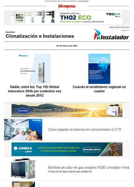 Newsletter Climatización e Instalaciones
