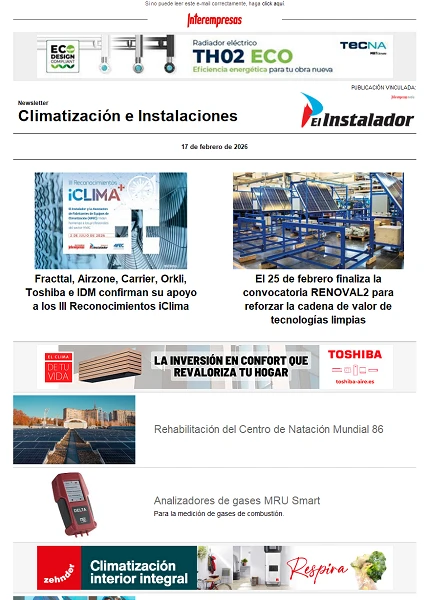 Newsletter Climatización e Instalaciones Newsletter Climatización e Instalaciones