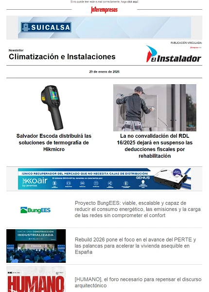 Newsletter Climatización e Instalaciones