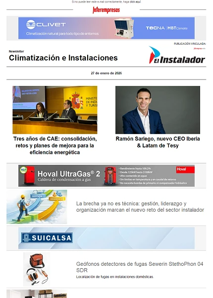 Newsletter Climatización e Instalaciones