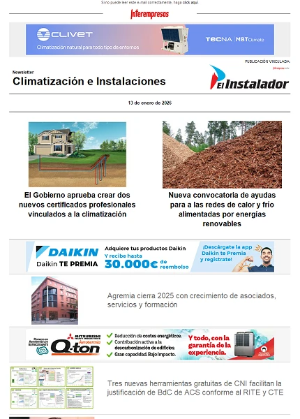 Newsletter Climatización e Instalaciones