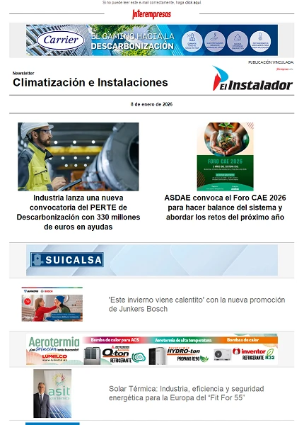 Newsletter Climatización e Instalaciones