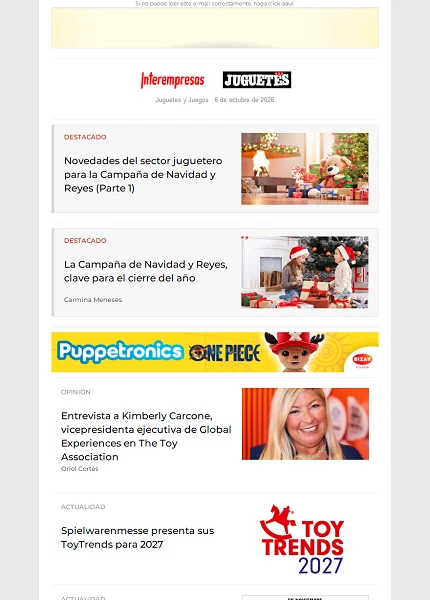 Newsletter de Juguetes y Juegos (JuguetesB2B) Newsletter de Juguetes y Juegos (JuguetesB2B)