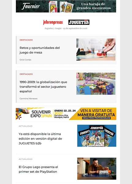 Newsletter de Juguetes y Juegos (JuguetesB2B) Newsletter de Juguetes y Juegos (JuguetesB2B)