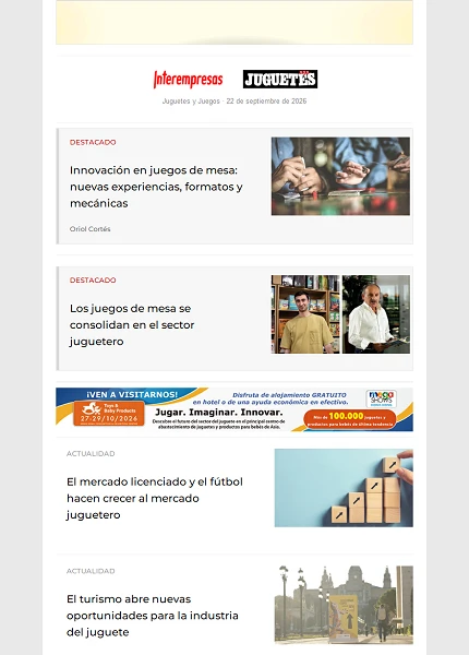 Newsletter de Juguetes y Juegos (JuguetesB2B)