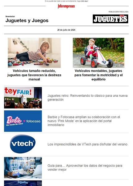 Newsletter de Juguetes y Juegos (JuguetesB2B)