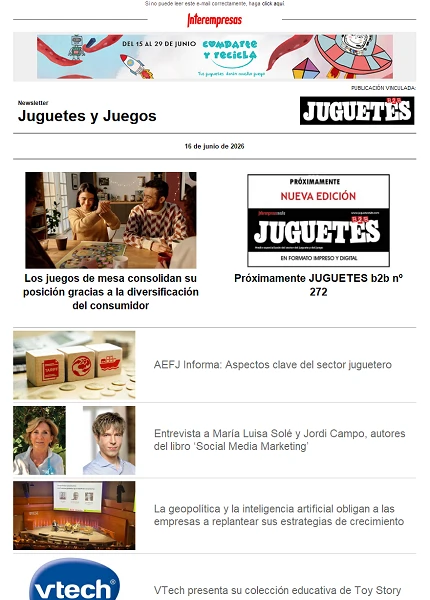 Newsletter de Juguetes y Juegos (JuguetesB2B)
