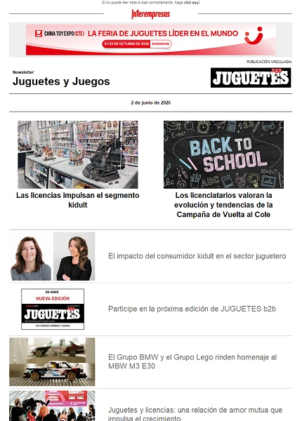 Newsletter de Juguetes y Juegos (JuguetesB2B)