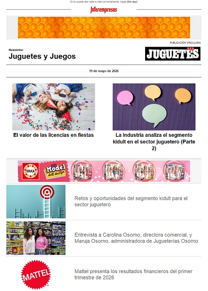 Newsletter de Juguetes y Juegos (JuguetesB2B)