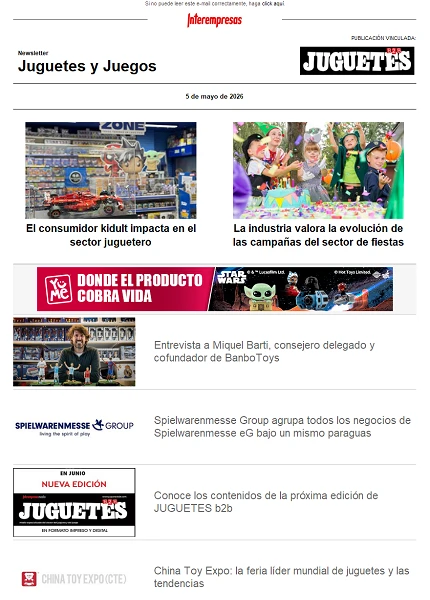 Newsletter de Juguetes y Juegos (JuguetesB2B)