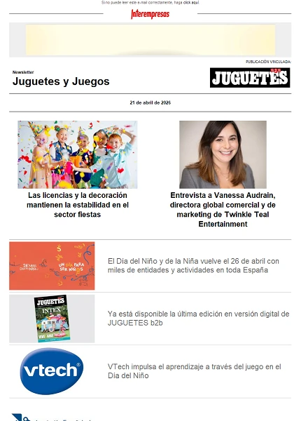Newsletter de Juguetes y Juegos (JuguetesB2B)