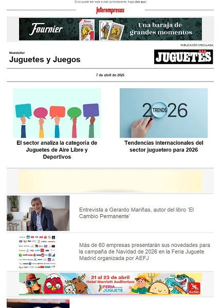 Newsletter de Juguetes y Juegos (JuguetesB2B) Newsletter de Juguetes y Juegos (JuguetesB2B)