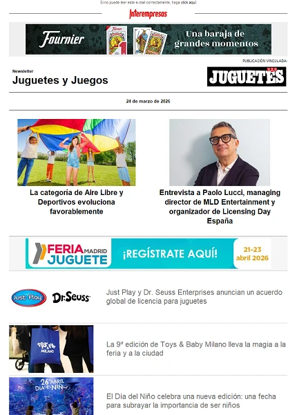Newsletter de Juguetes y Juegos (JuguetesB2B)