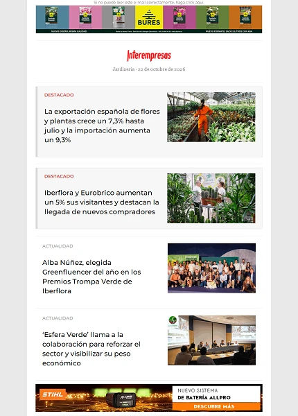 Newsletter Jardinería