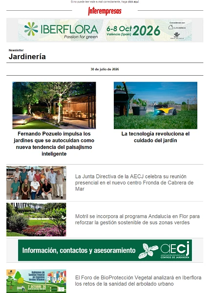 Newsletter Jardinería Newsletter Jardinería