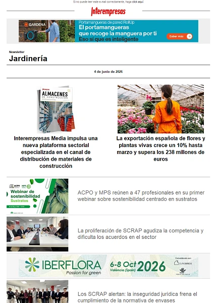 Newsletter Jardinería