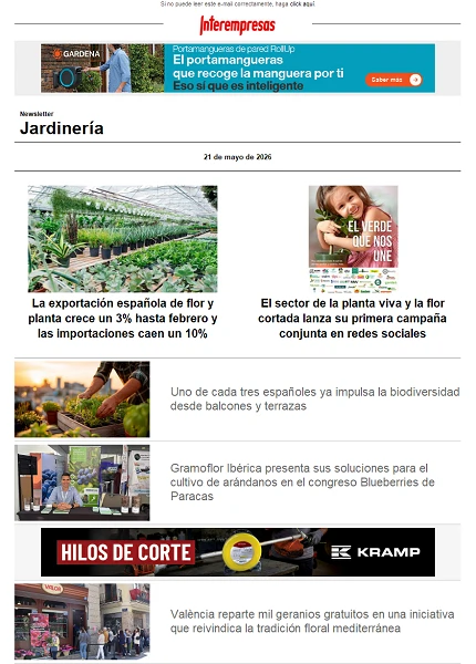Newsletter Jardinería