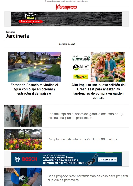 Newsletter Jardinería