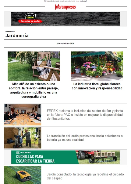 Newsletter Jardinería