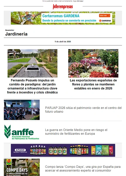 Newsletter Jardinería