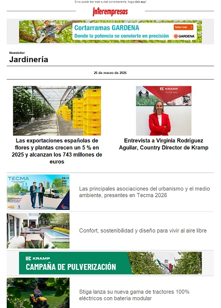Newsletter Jardinería