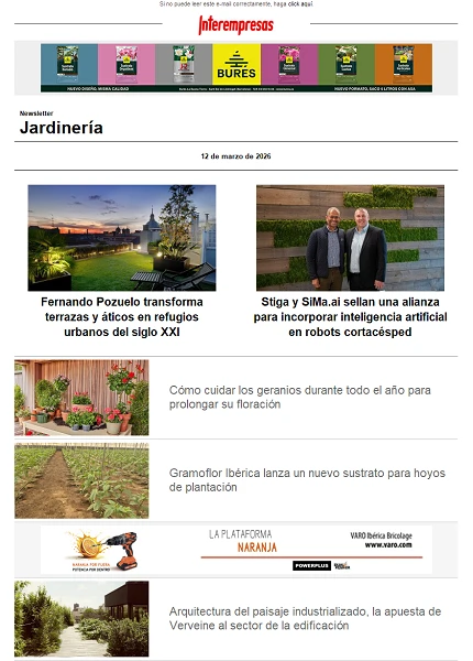 Newsletter Jardinería
