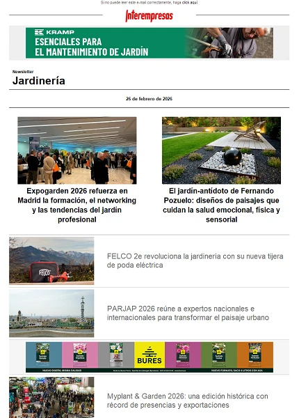 Newsletter Jardinería