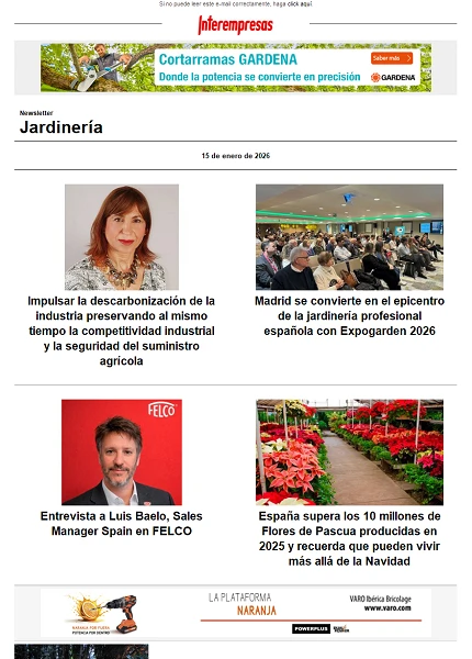 Newsletter Jardinería