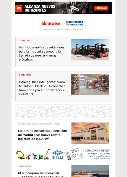 Newsletter Almacenaje y Logística Newsletter Almacenaje y Logística