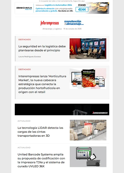 Newsletter Almacenaje y Logística Newsletter Almacenaje y Logística