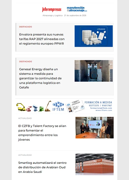 Newsletter Almacenaje y Logística Newsletter Almacenaje y Logística