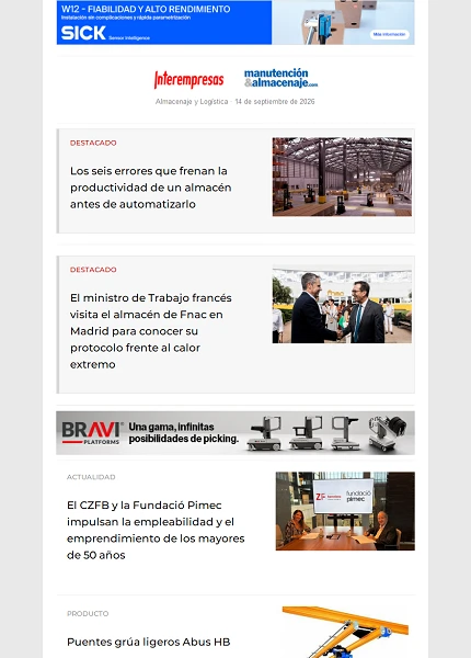 Newsletter Almacenaje y Logística
