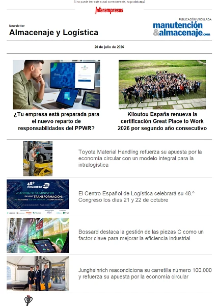 Newsletter Almacenaje y Logística Newsletter Almacenaje y Logística