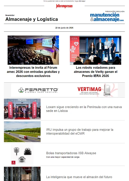 Newsletter Almacenaje y Logística Newsletter Almacenaje y Logística