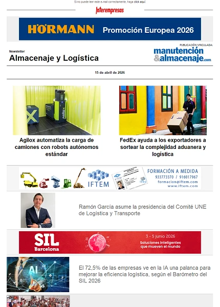 Newsletter Almacenaje y Logística Newsletter Almacenaje y Logística