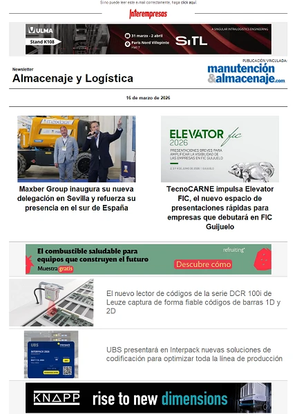 Newsletter Almacenaje y Logística