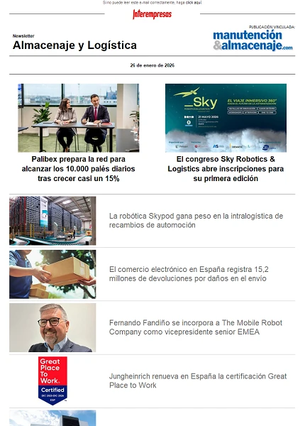 Newsletter Almacenaje y Logística Newsletter Almacenaje y Logística