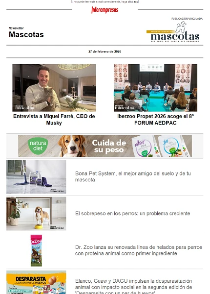Newsletter Mascotas