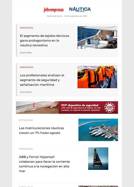 Newsletter Náutica Newsletter Náutica