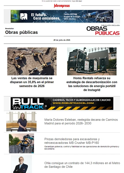 Newsletter Obras públicas