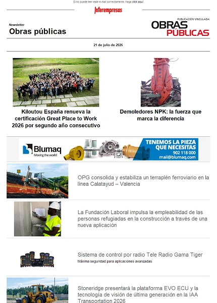 Newsletter Obras públicas
