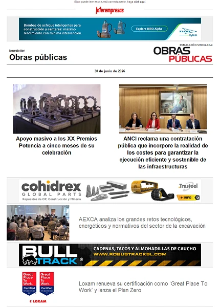 Newsletter Obras públicas