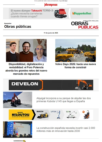 Newsletter Obras públicas