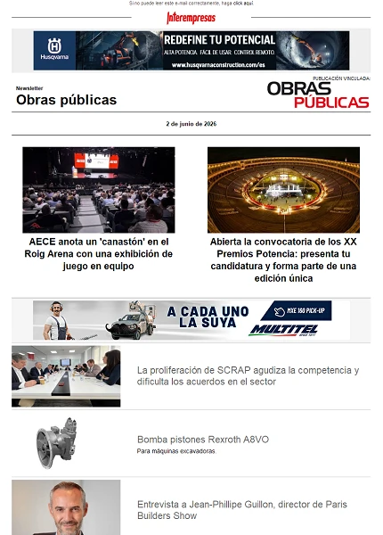 Newsletter Obras públicas