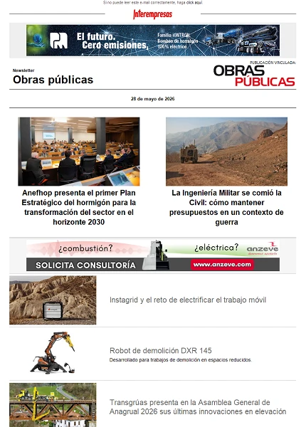Newsletter Obras públicas