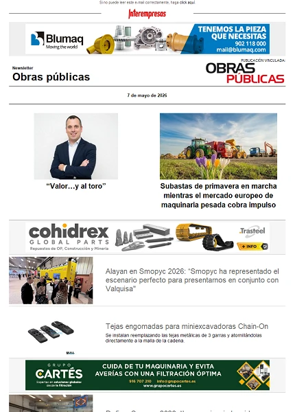 Newsletter Obras públicas