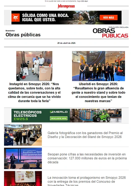 Newsletter Obras públicas