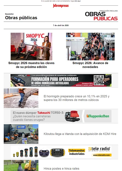 Newsletter Obras públicas