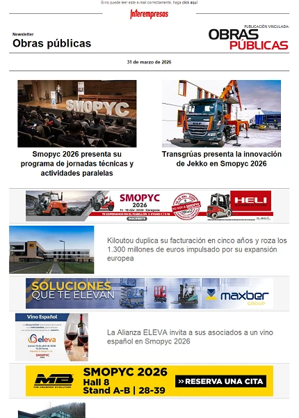 Newsletter Obras públicas