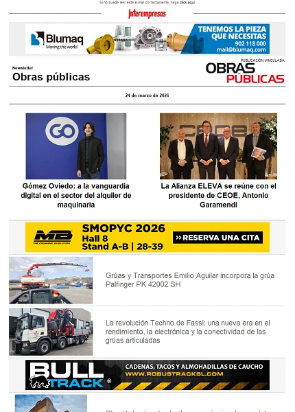 Newsletter Obras públicas